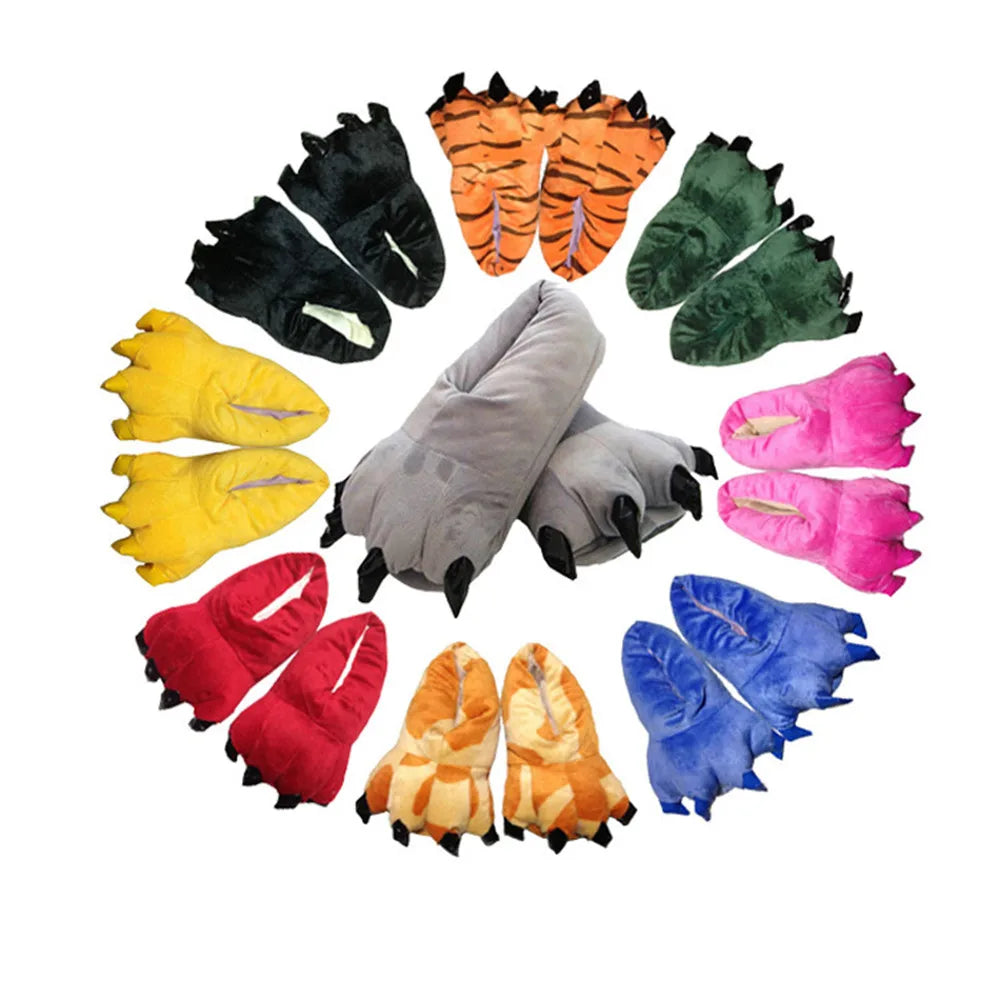 Plush Warm Animal Claw slippers