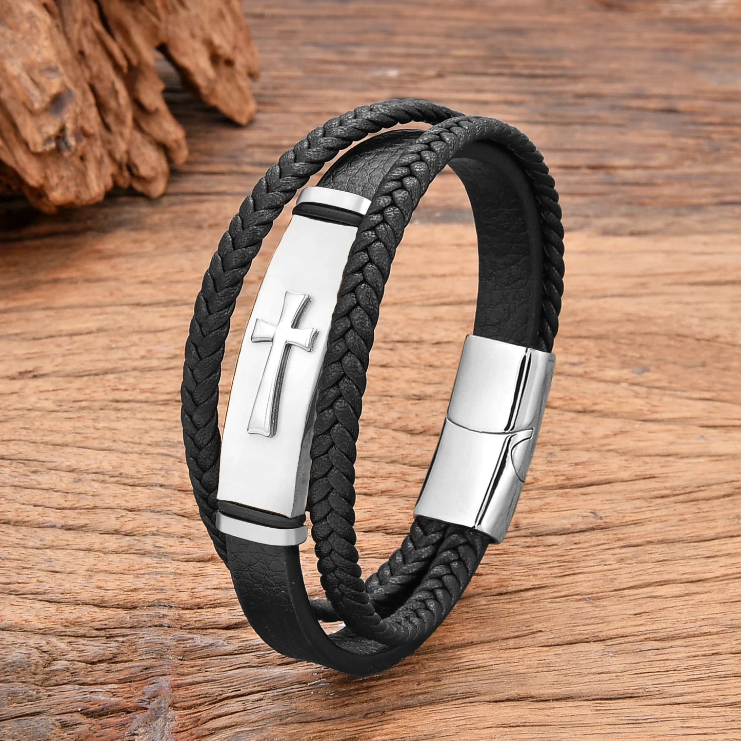 Weaving Leather Punk Bracelet