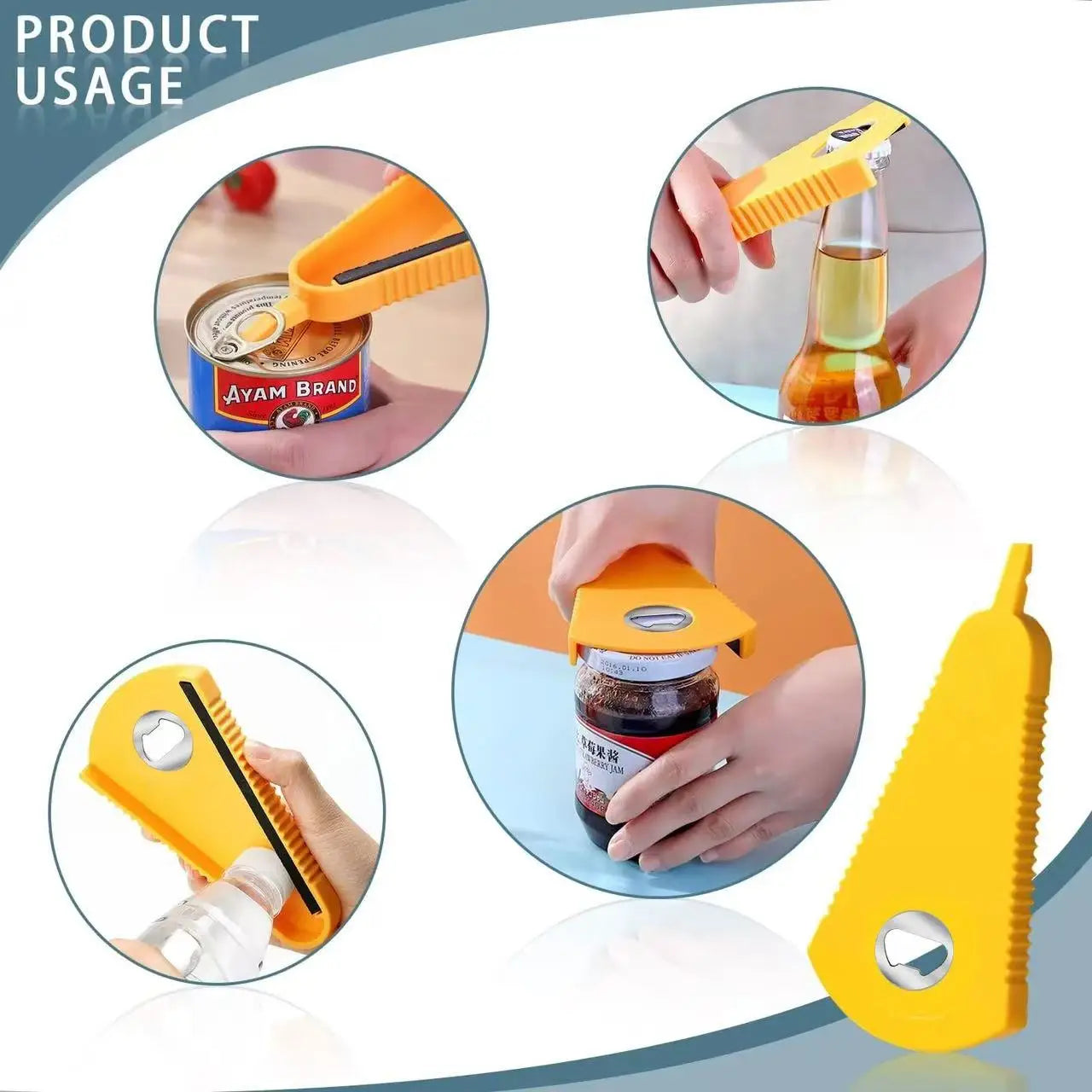 Multifunctional Bottle and Jar Opener