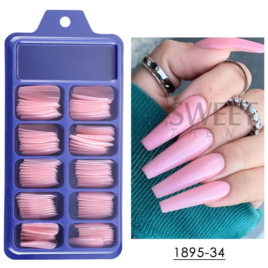 Nude Pink Press On Acrylic Extension