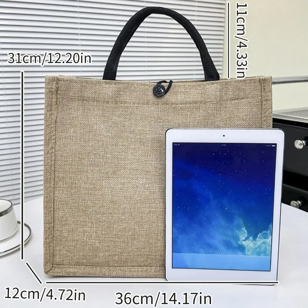 Print Linen Tote Bag