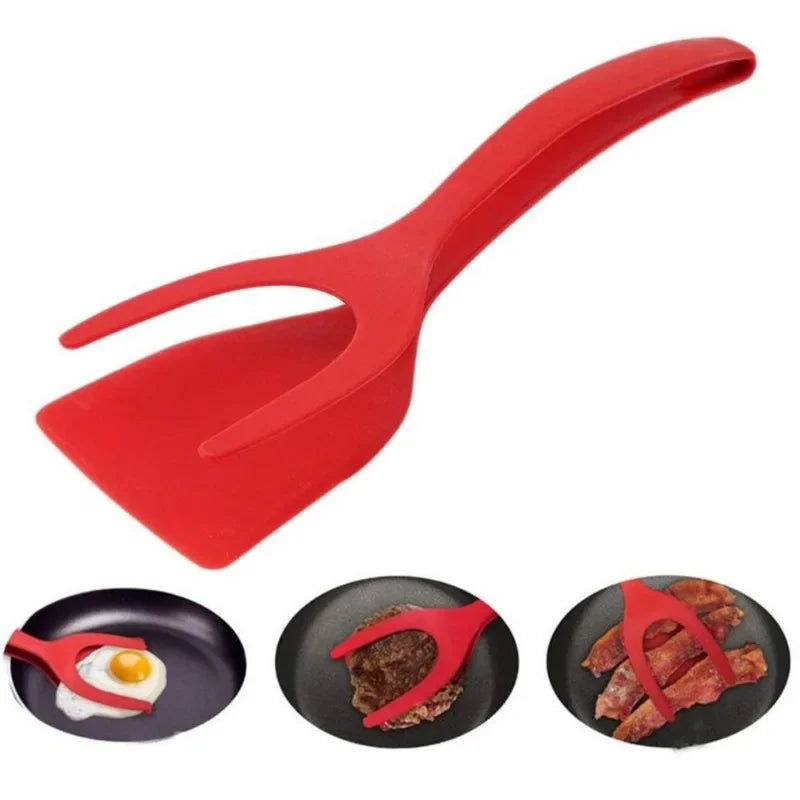 2 in1 Silicone Clip Spatula for Frying - MONLANE
