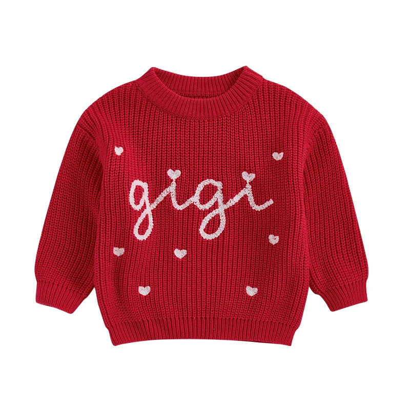 Girls Valentine's Day Long Sleeve Sweater