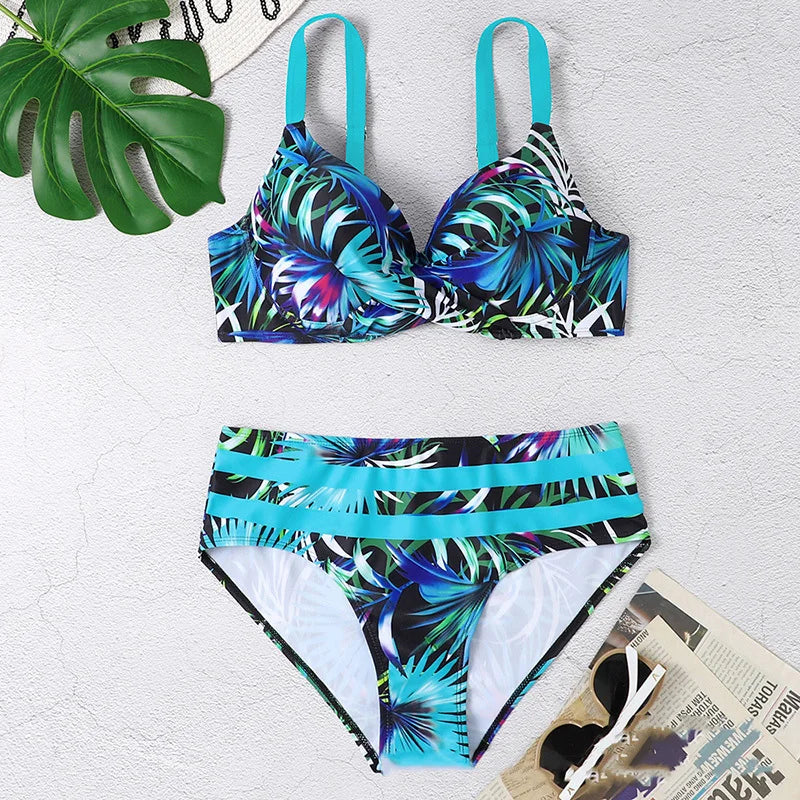 High Waisted Swimwear With Push Up