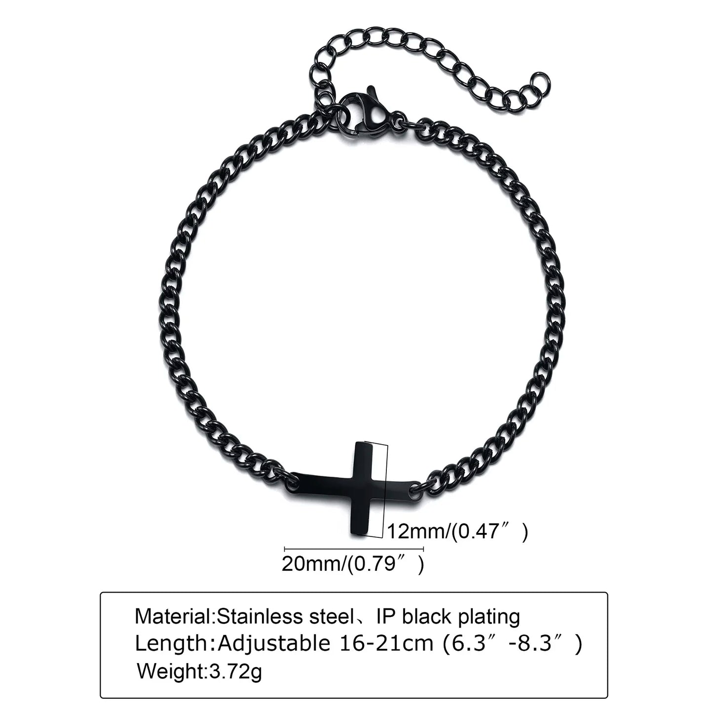 Stainless Steel Cross Bracelet