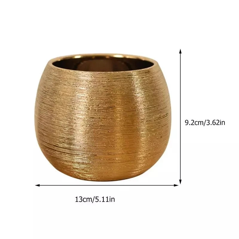 Ceramic Unique Gold Flower Pot