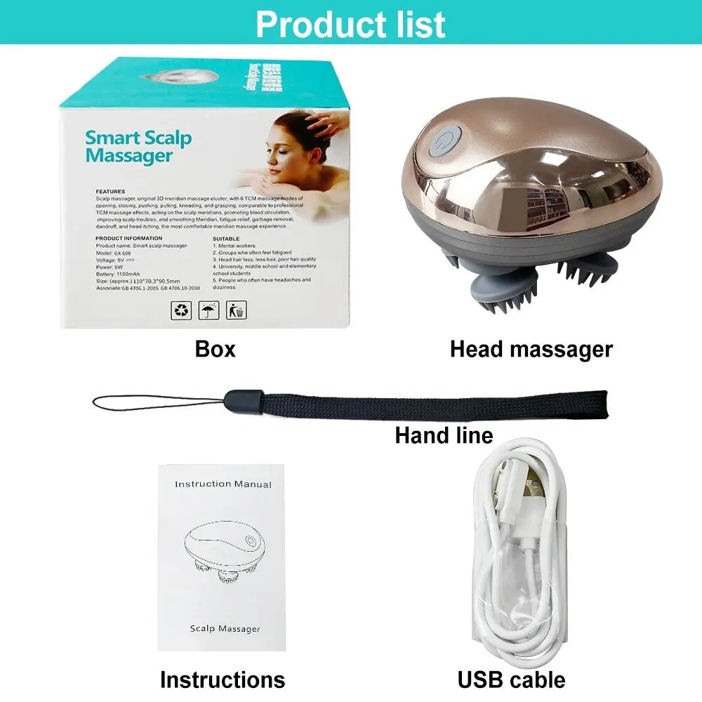 Portable Rechargeable Head Massager VIDEO