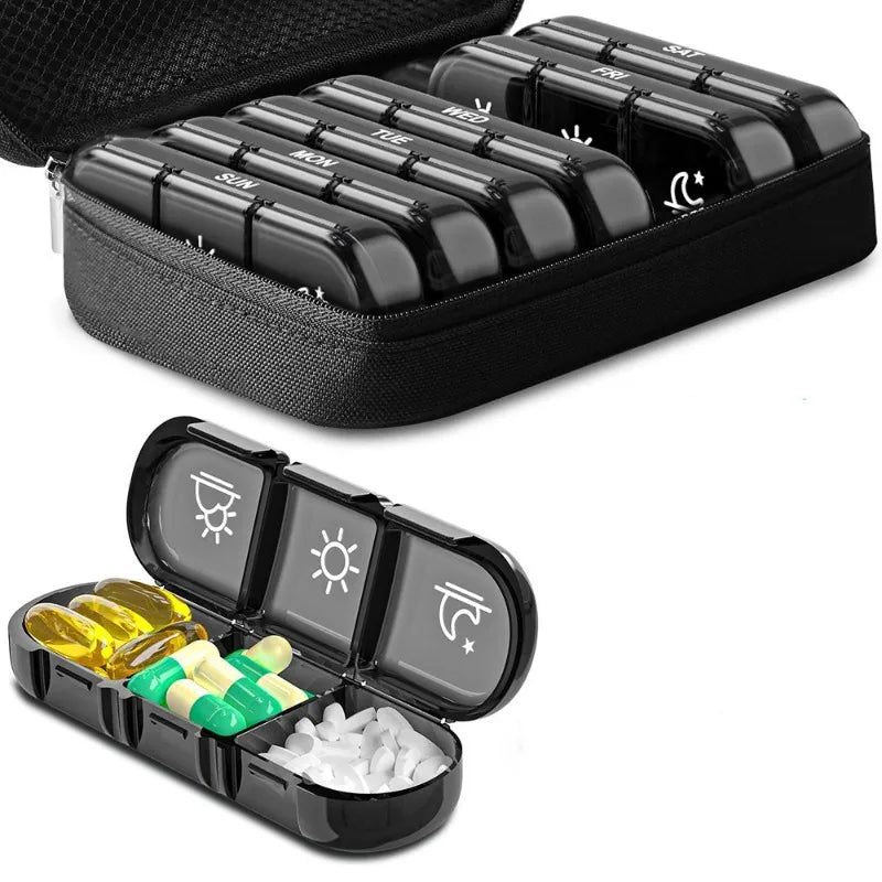 21 Grids Weekly Pill Organizers Moisture-Proof - MONLANE