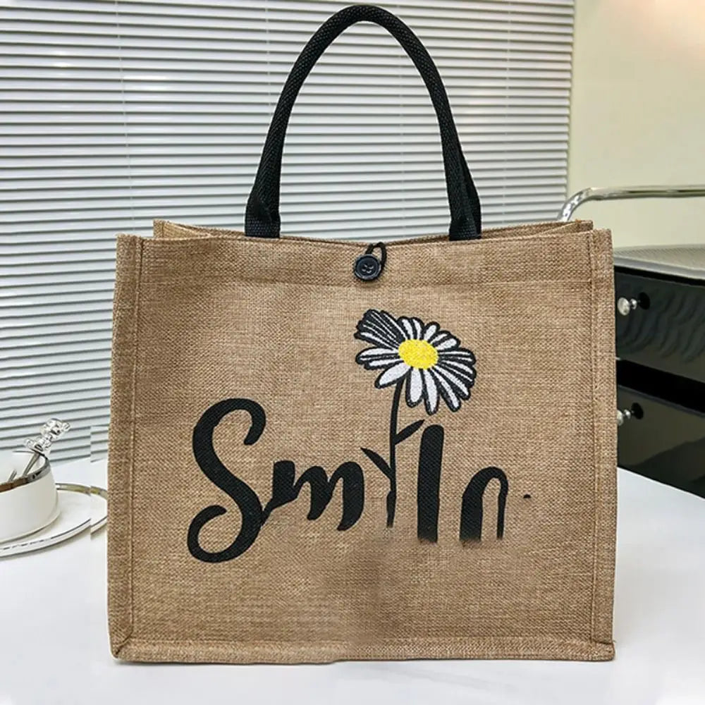 Print Linen Tote Bag