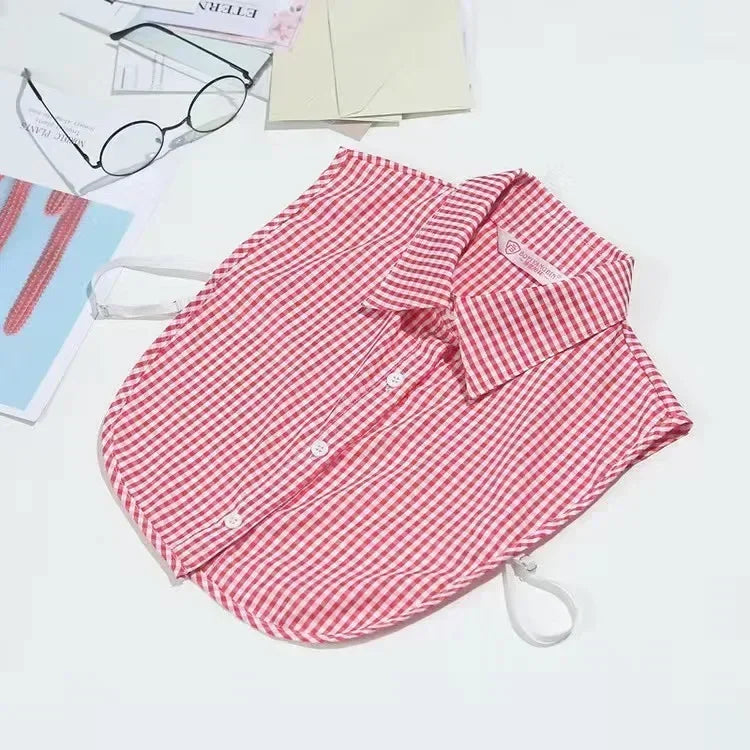 1Pc Solid Color Detachable Shirt