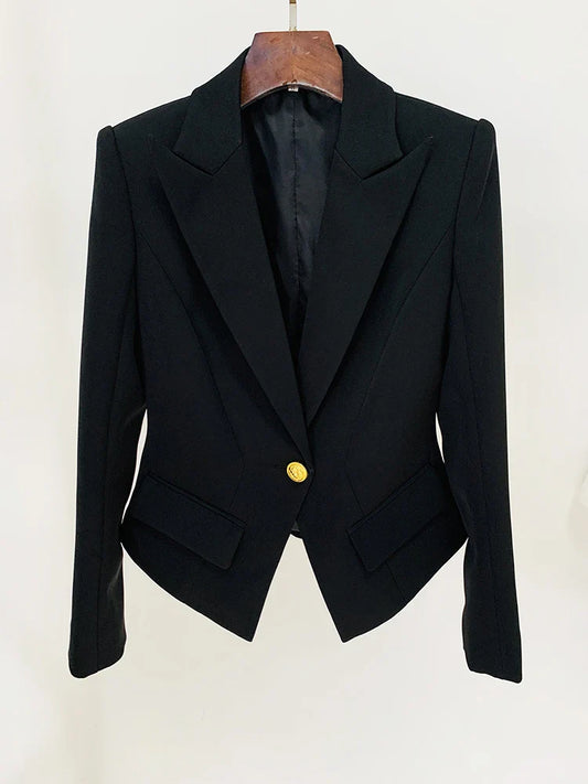 Designer Slim Fitting Single Button Blazer
