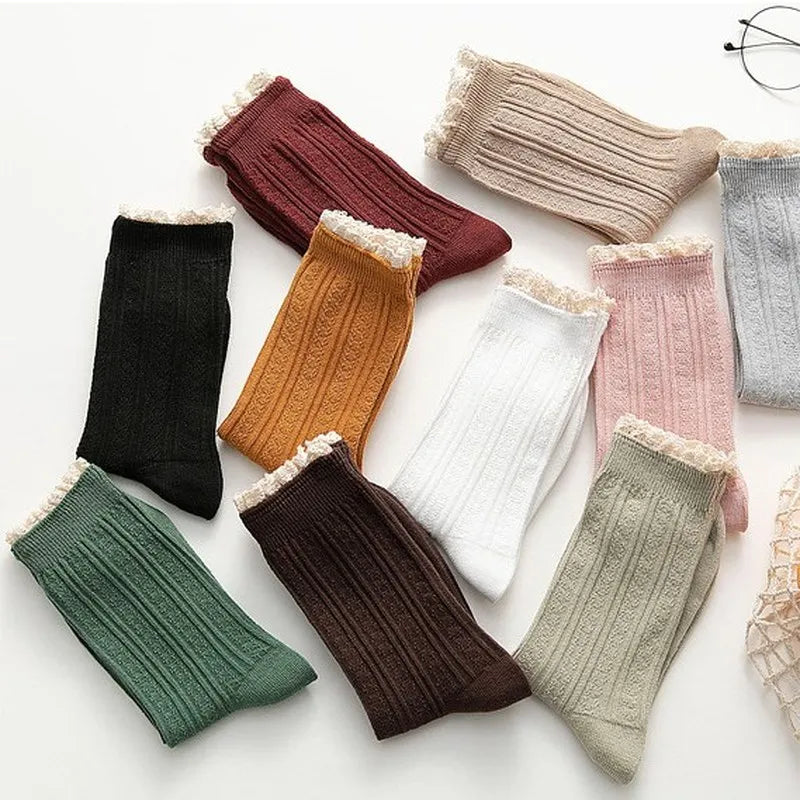 Lacework vintage Ruffles Socks
