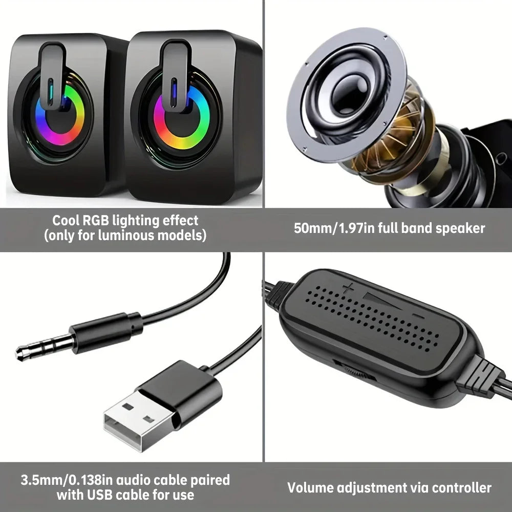 USB Wired LED Light Desktop Computer