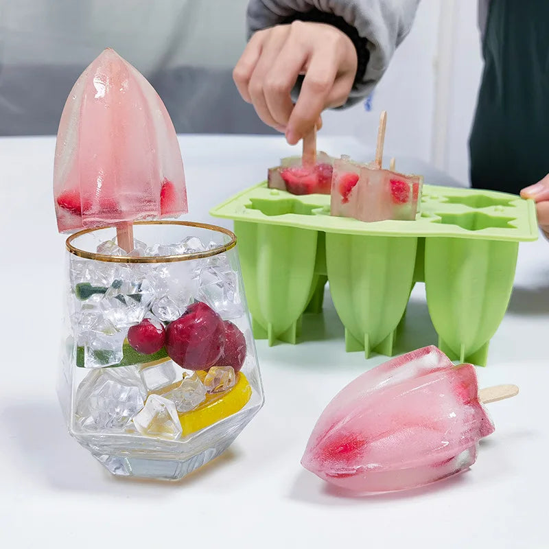 6 Hole Silicone Popsicle Molds