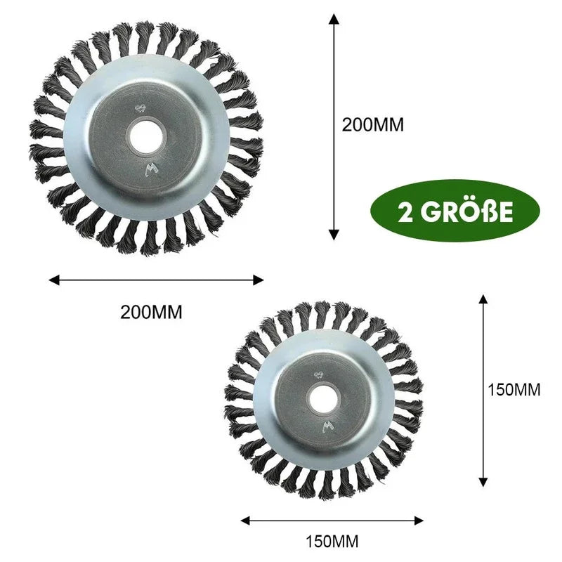 Steel Wire Wheel Weed Brush