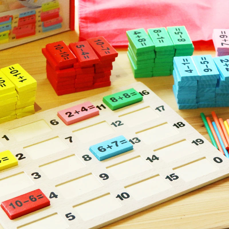 Math Domino Blocks