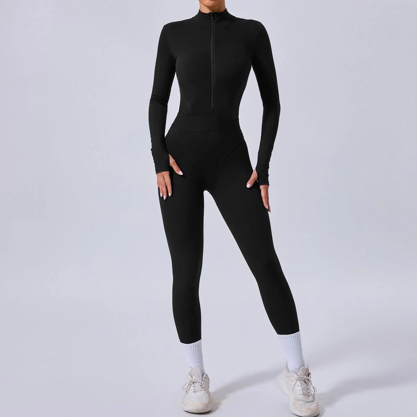 Half Zip Yoga Jumpsuit
