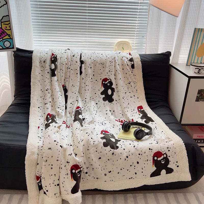 Romantic Pink Love Pattern Blanket