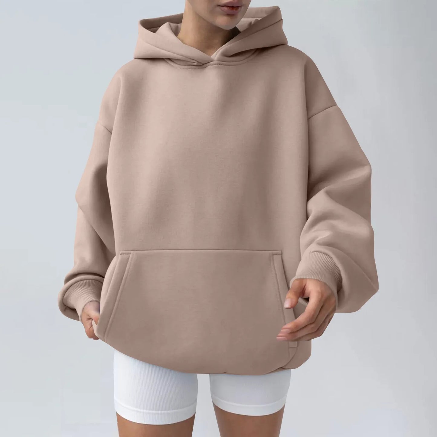 Trendy Solid Color Sports Hoodies