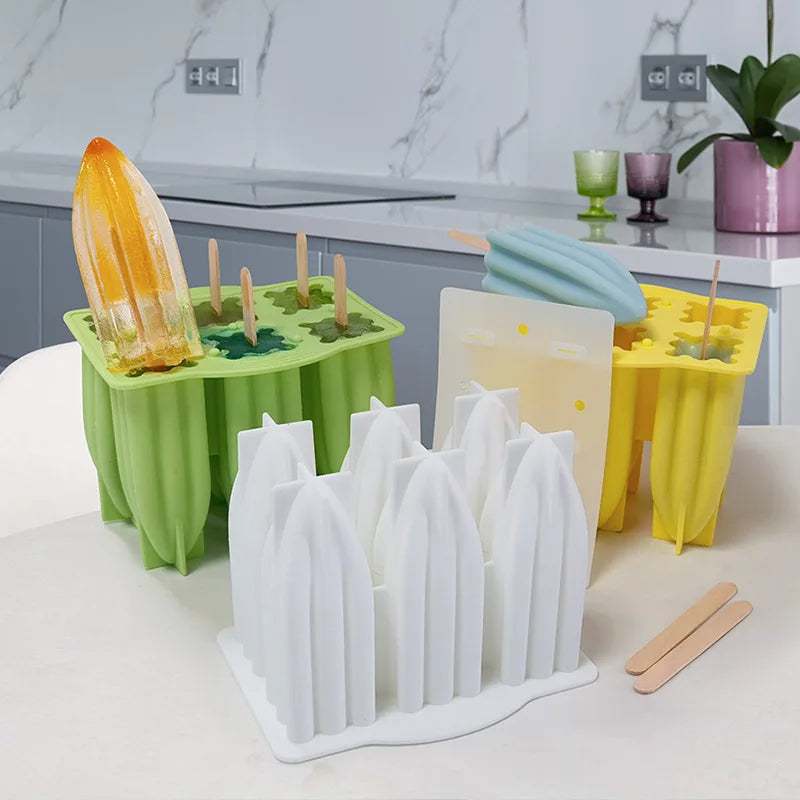 6 Hole Silicone Popsicle Molds