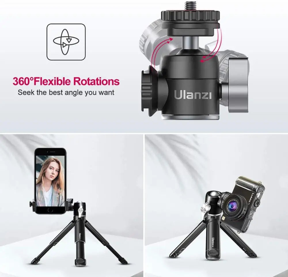 U-Vlog lite Mini Tripod with 360° Ball Head