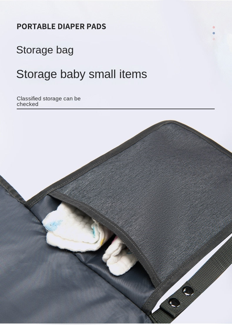 Portable Diaper Changing Pad Portable Baby Changing Pad with Pockets Waterproof Travel Diaper Changing Station Kit Baby Gifts - MONLANE