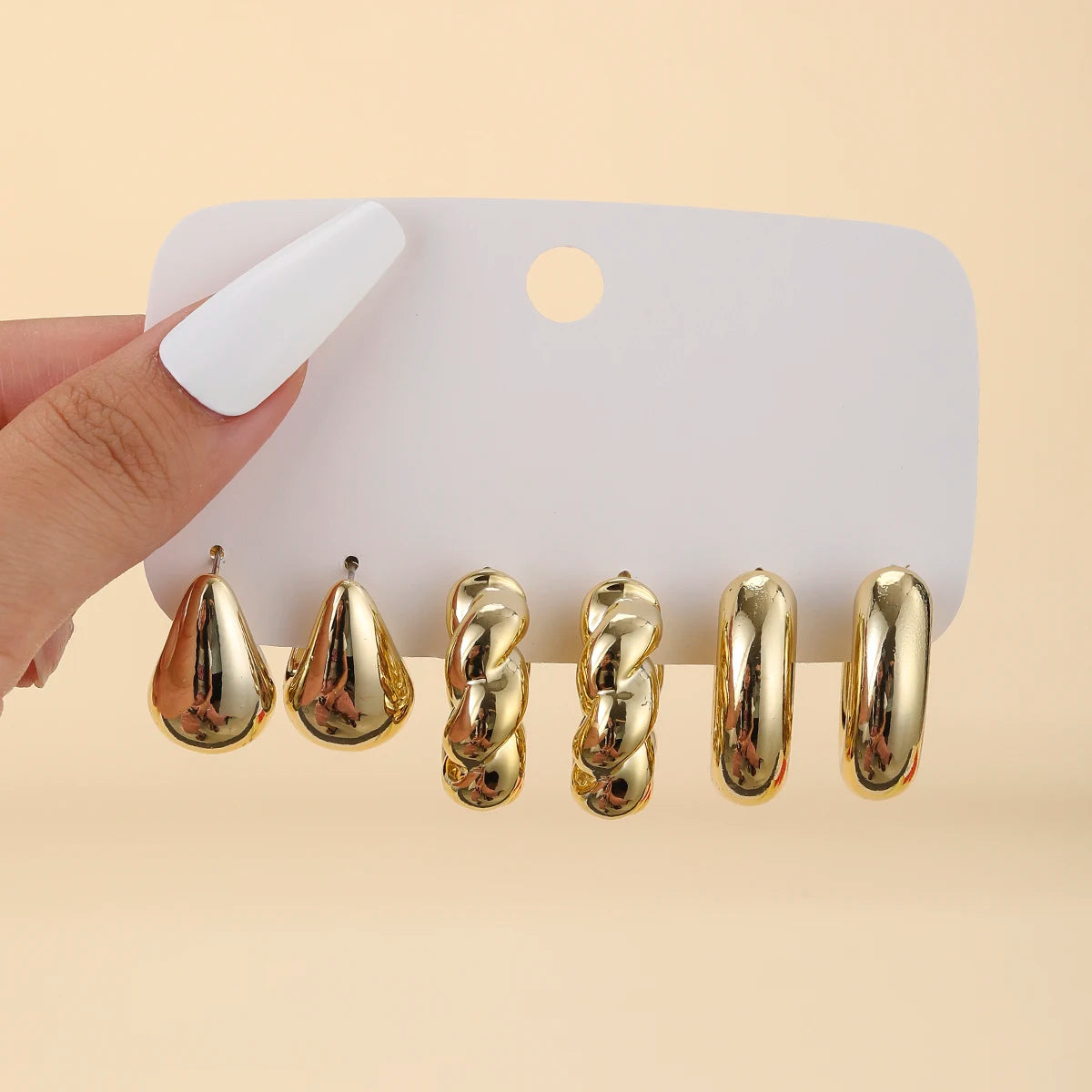 Cross-Border minimalist C-earrings