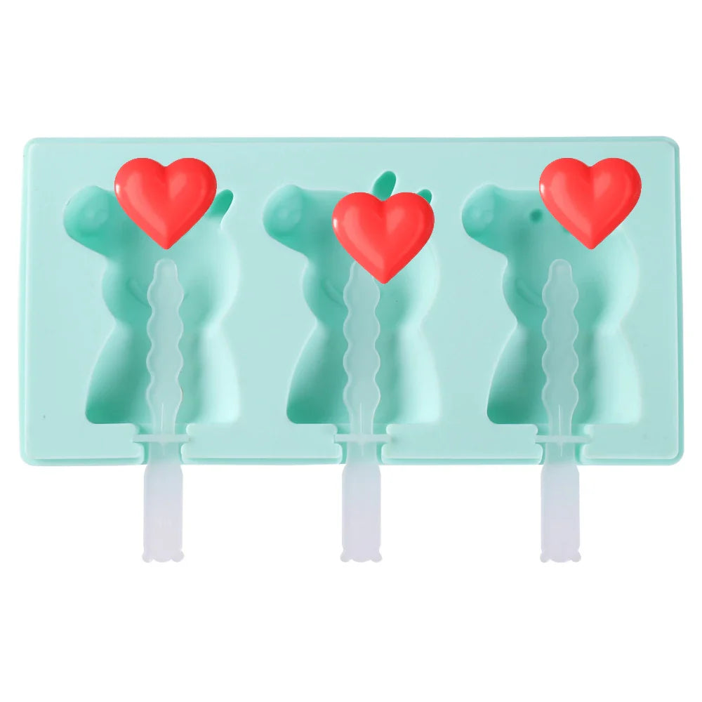 Silicone Ice Cream Mold with Lid and Sticks