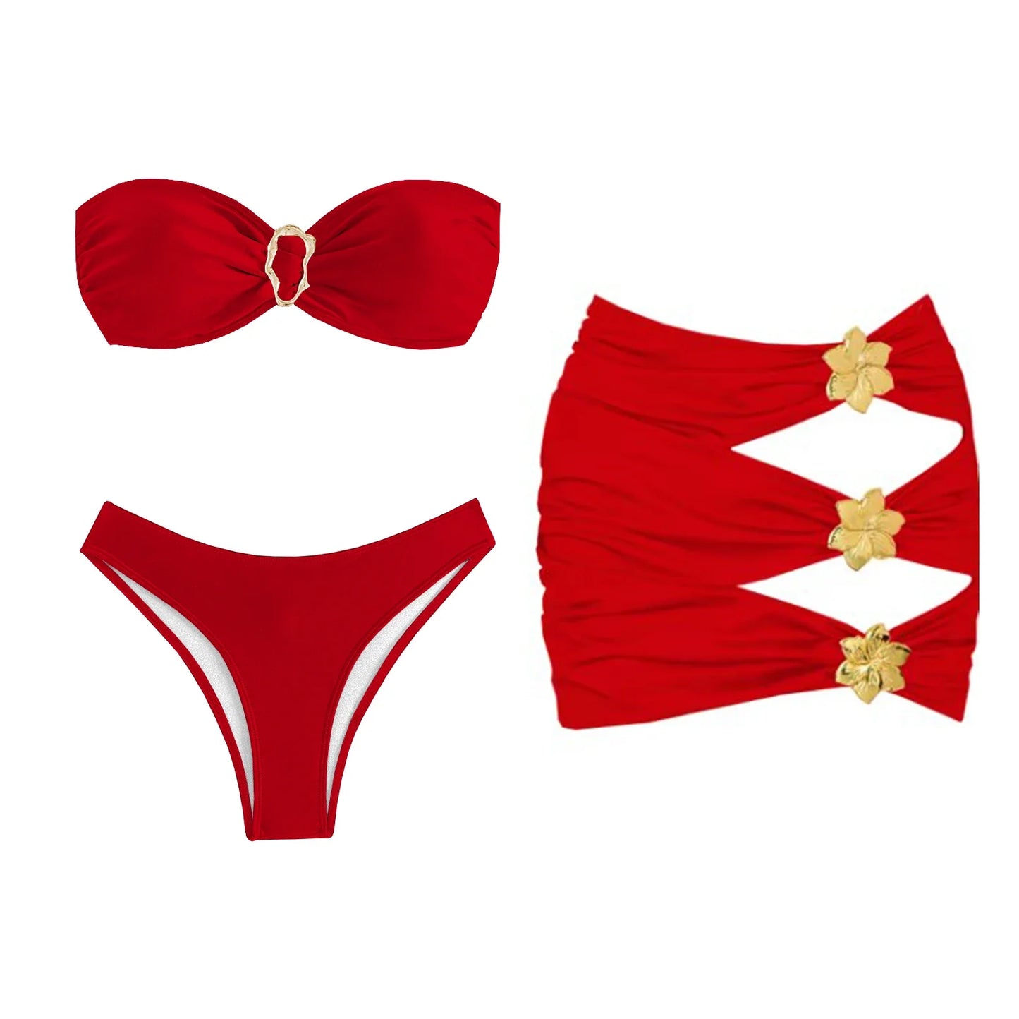 V Neck Ruffle Swimsuit