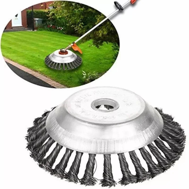 Steel Wire Wheel Weed Brush