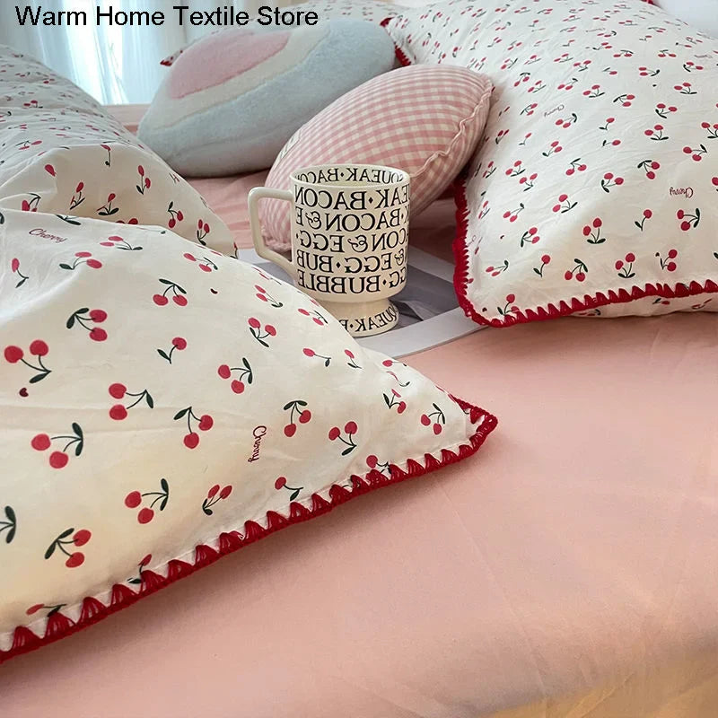 3pc Soft Washed Cotton Bed Sheet Set