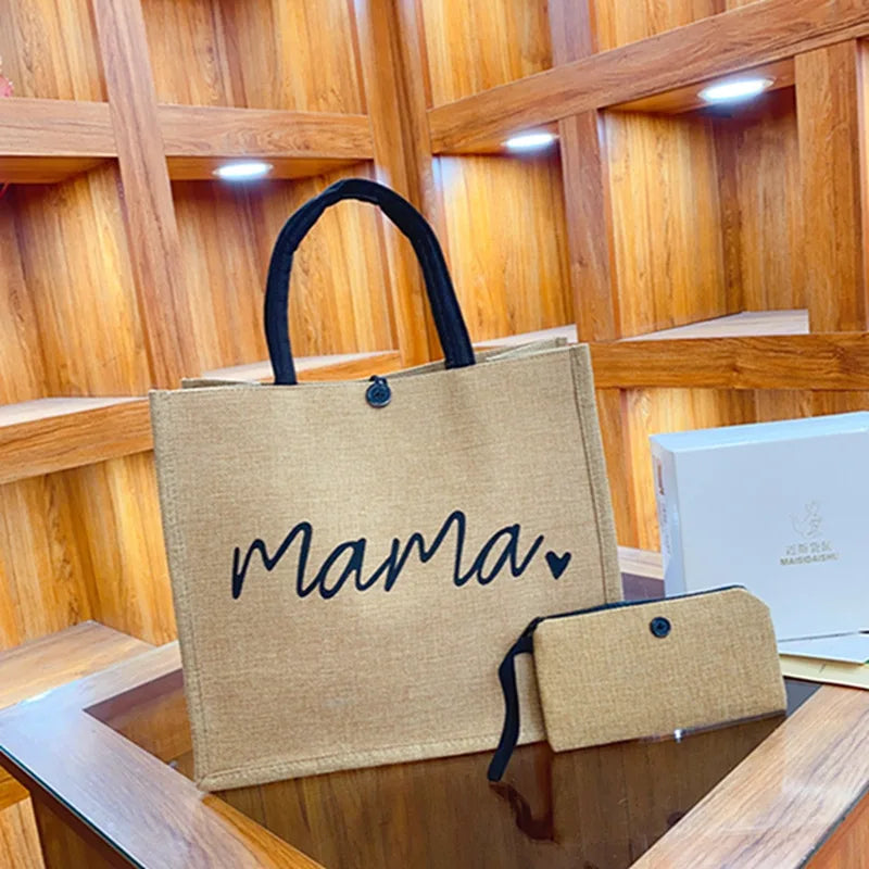 2 Pcs Linen Tote Bag