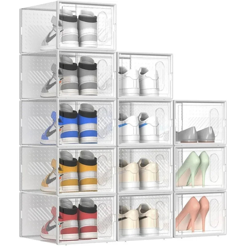 Shoe Storage Box with Magnetic Door
