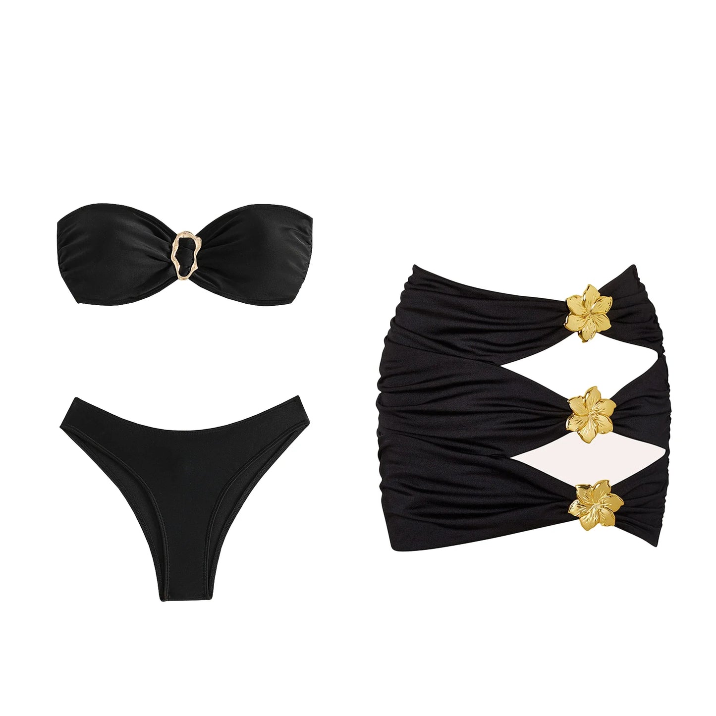 V Neck Ruffle Swimsuit