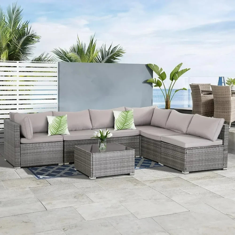 7 Pieces Modular Patio Set - MONLANE