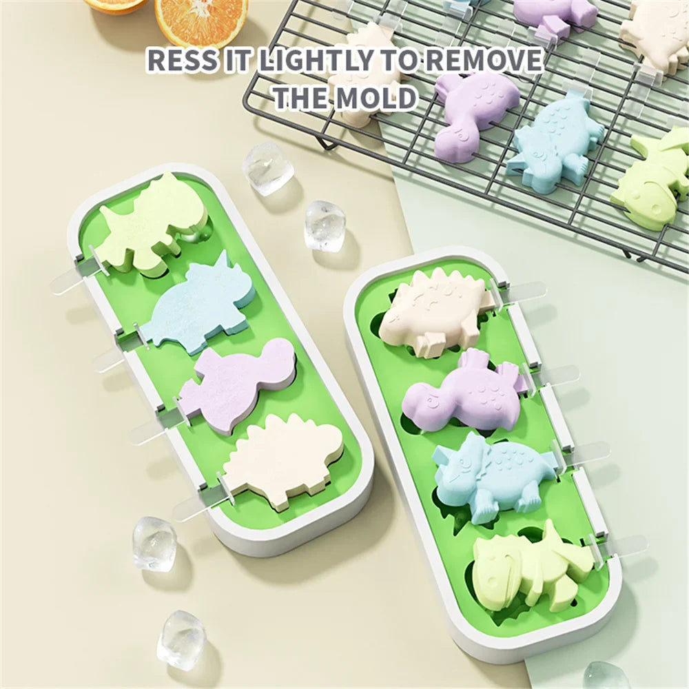 DIY Popsicle Mold Dinosaur Shape
