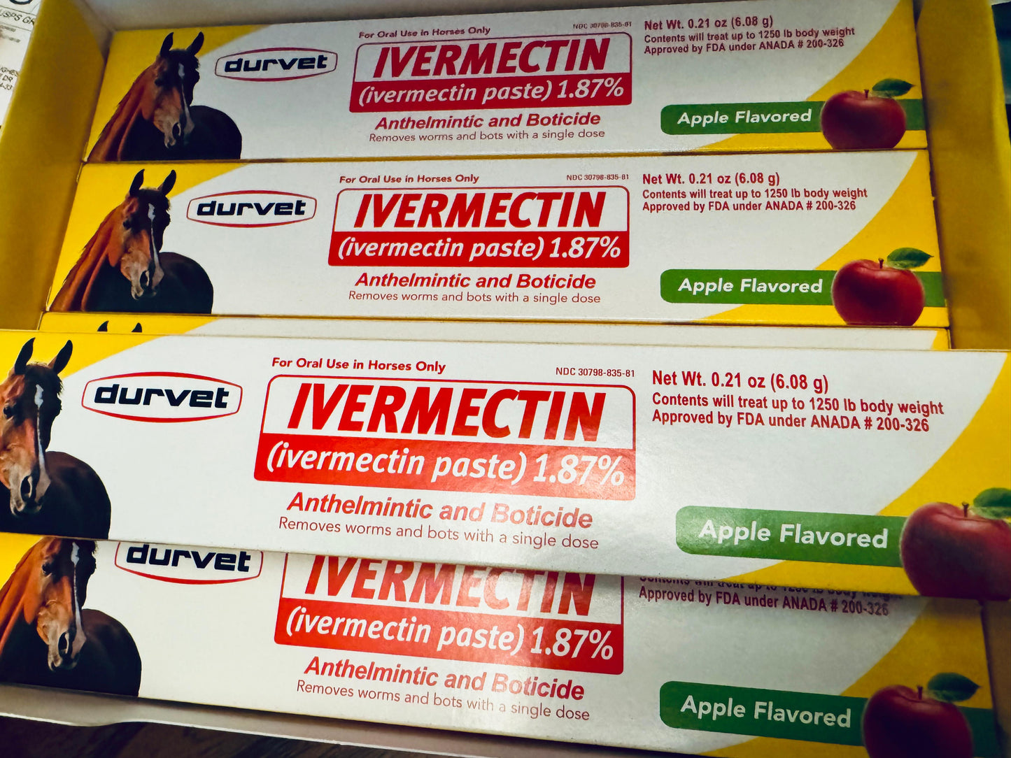 Ivermectin Paste- Horse Wormer 6.08 Grams (3-Pack) + TL Bundles Sticker Included