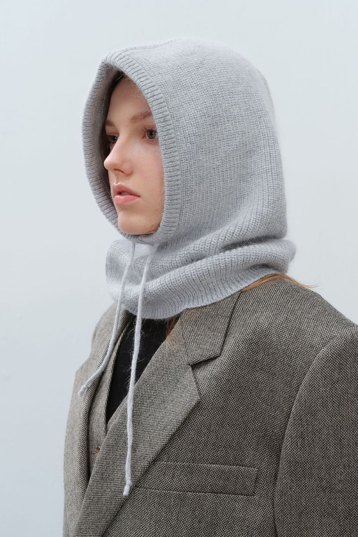 Drawstring Thermal Knit Hat