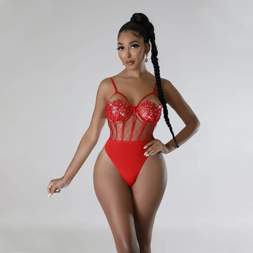 Solid sequin sexy two-piece set