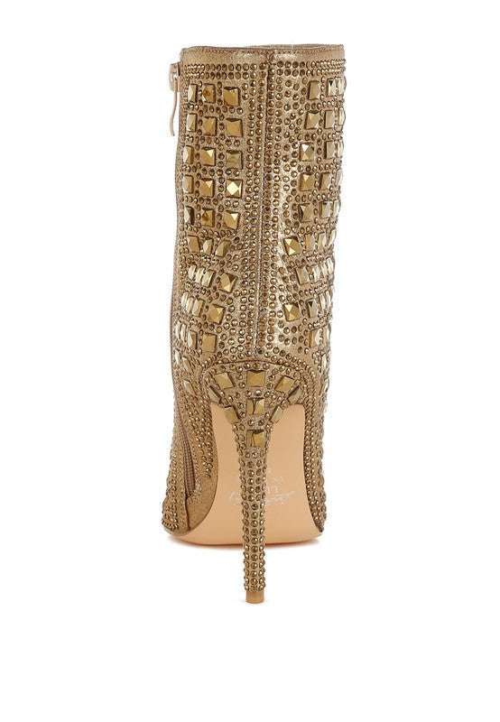 Rhinestones Stiletto Boots
