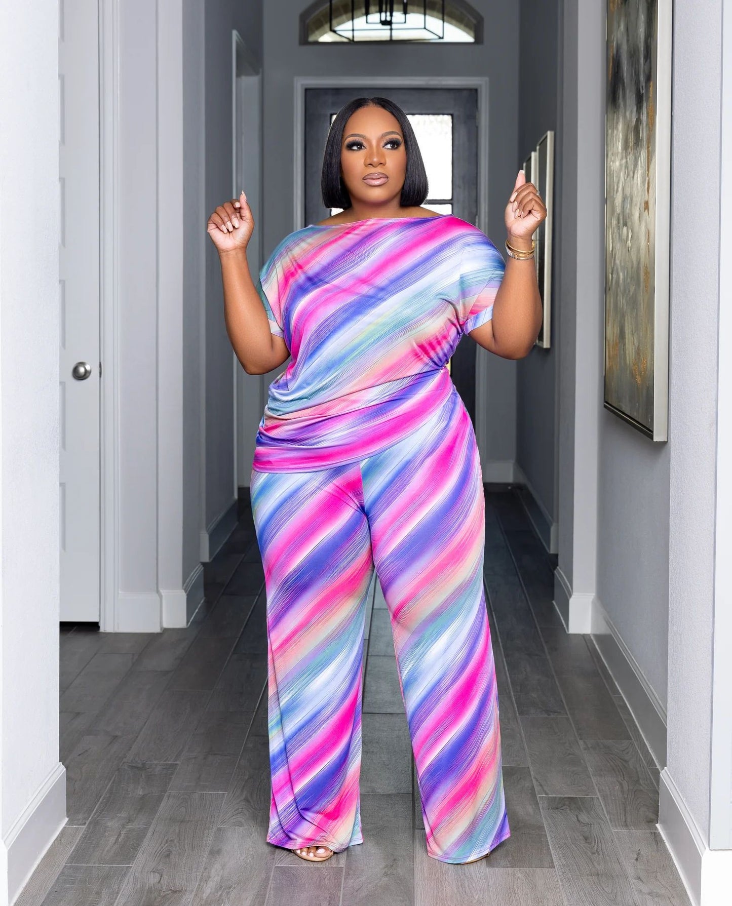 Plus Size Comfort Fit Two Piece Set