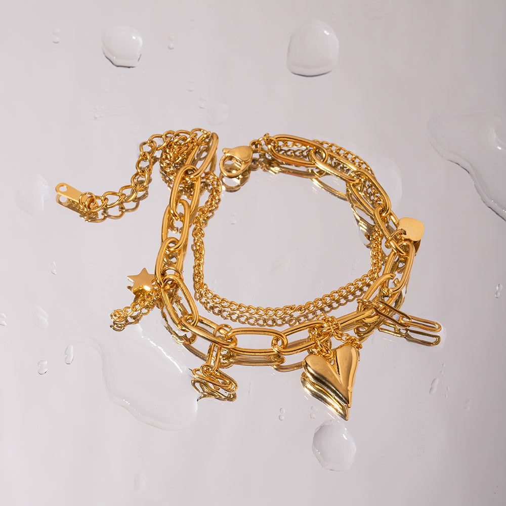 Double Layered Charm Bracelet