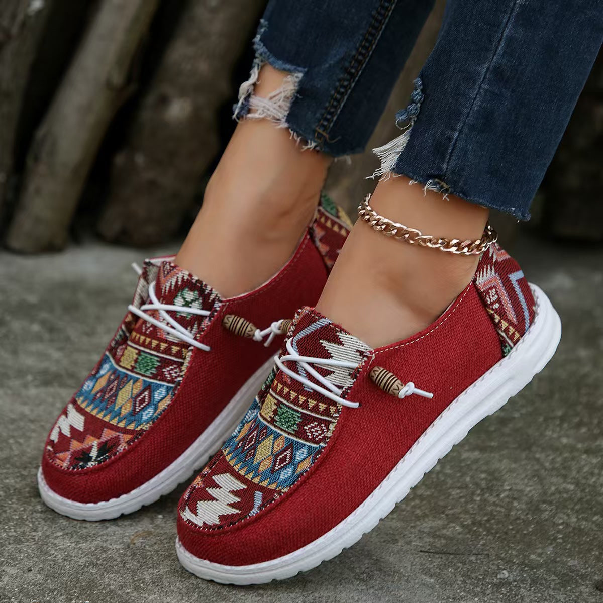 Round Toe Flat Slip-Ons