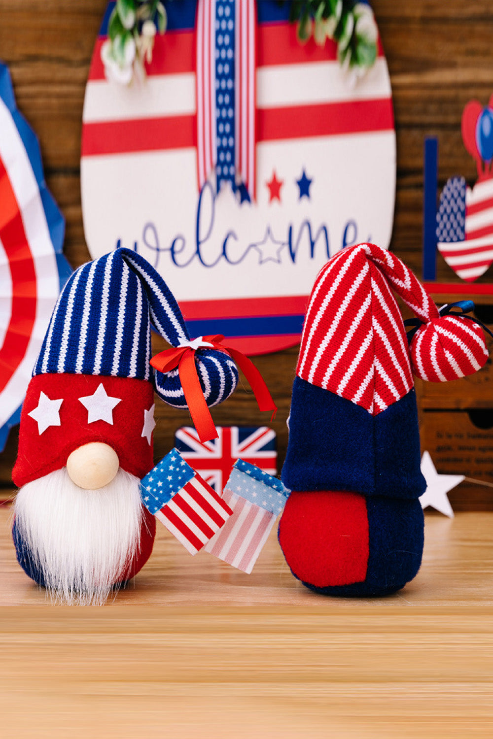 2-Piece Independence Day Knit Decor Gnomes - MONLANE