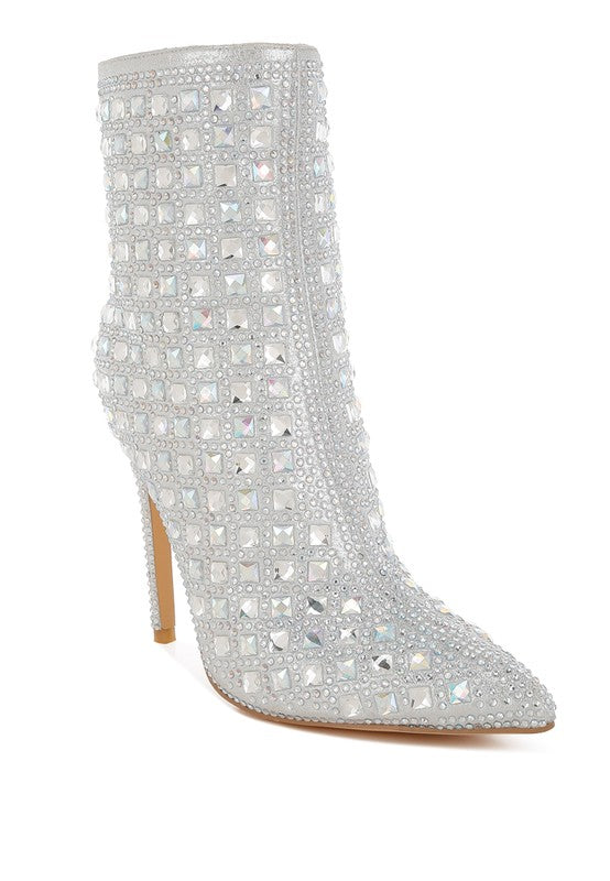 Rhinestones Stiletto Boots