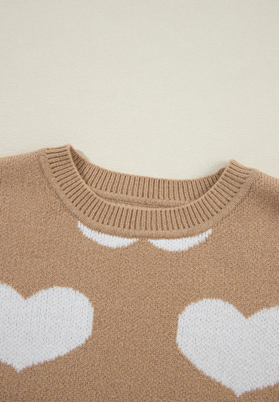 Heart Round Neck Sweater