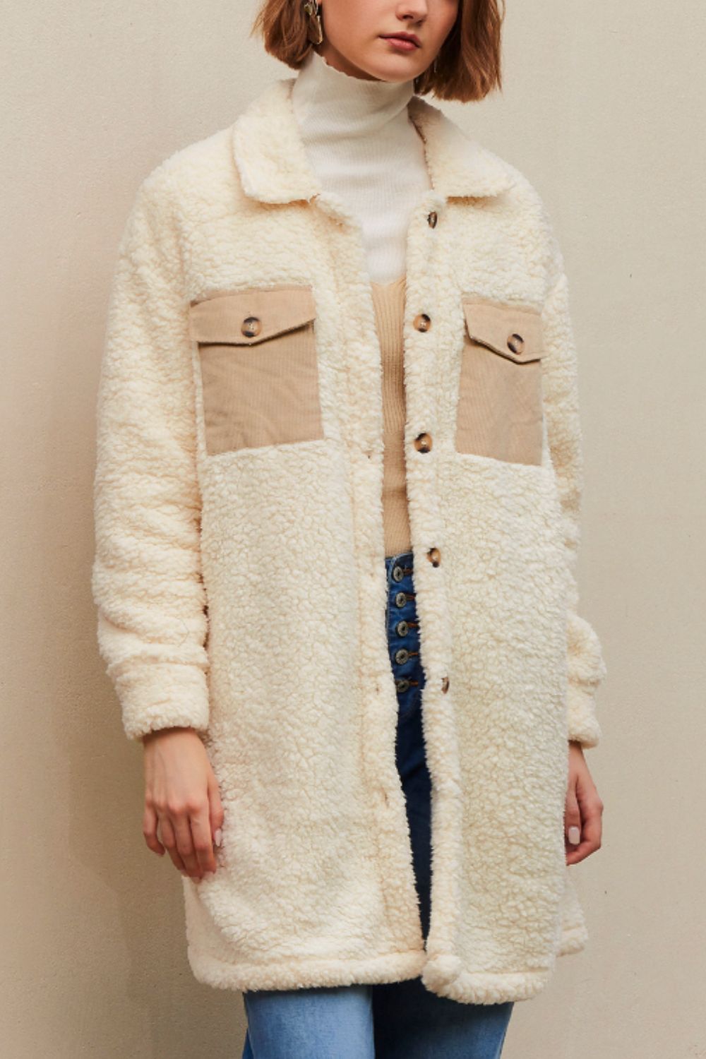 Long Sleeve Teddy Jacket