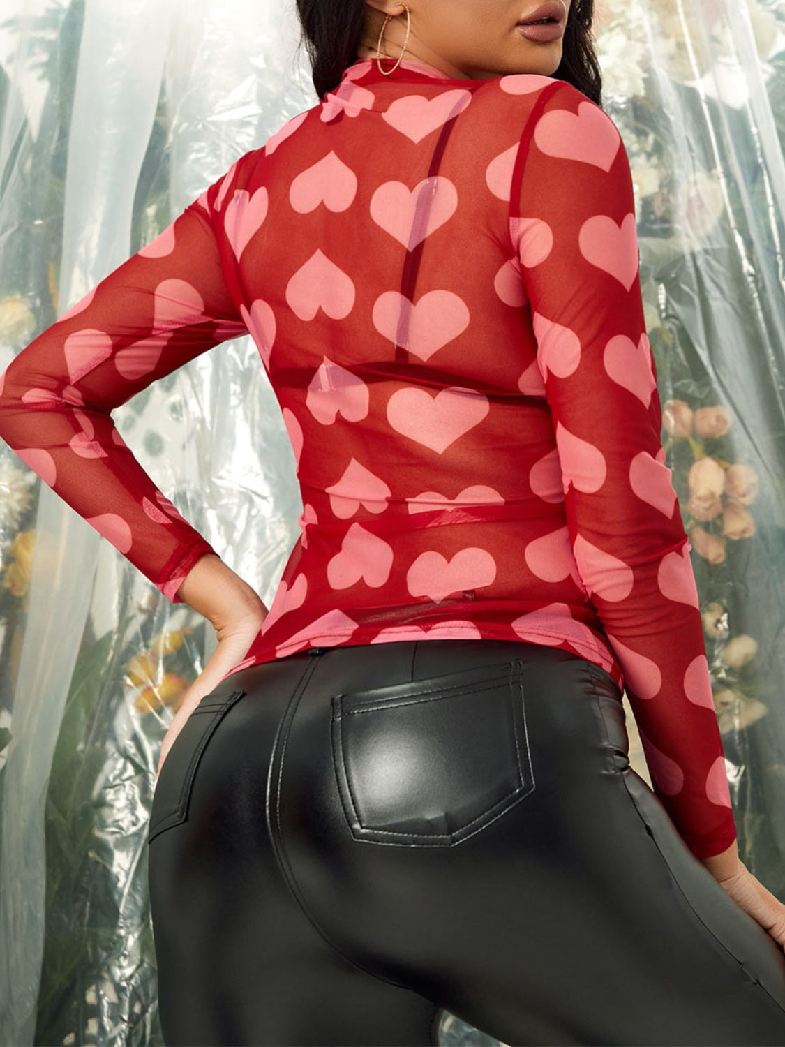 Long Sleeve Sheer Top