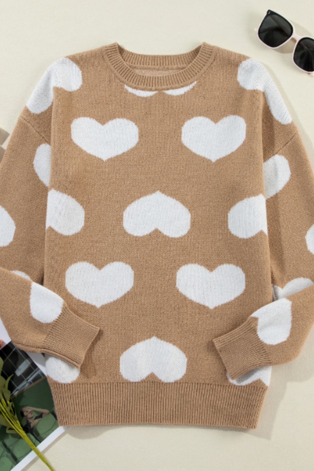 Heart Round Neck Sweater