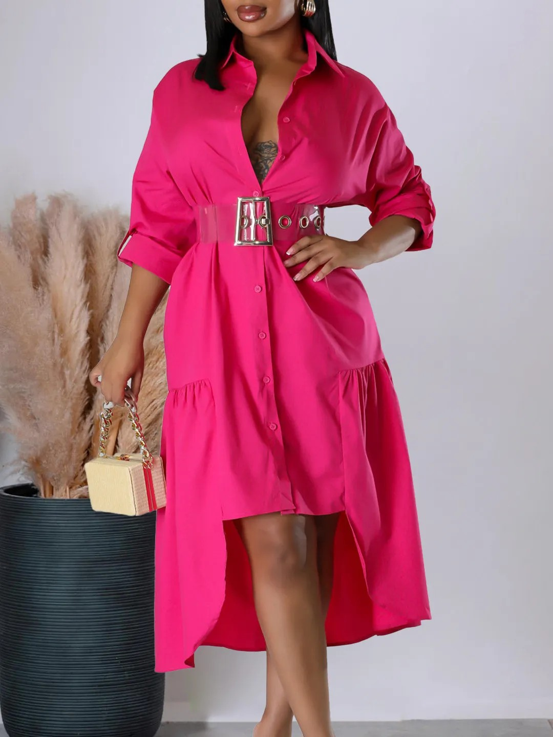 Loose button Down Dress